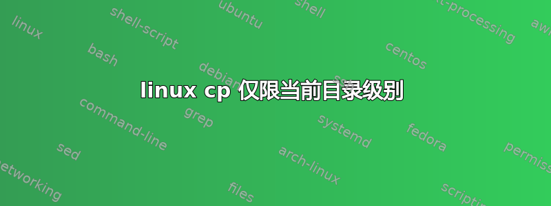 linux cp 仅限当前目录级别