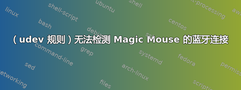 （udev 规则）无法检测 Magic Mouse 的蓝牙连接