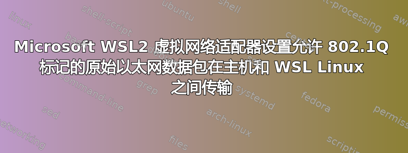 Microsoft WSL2 虚拟网络适配器设置允许 802.1Q 标记的原始以太网数据包在主机和 WSL Linux 之间传输