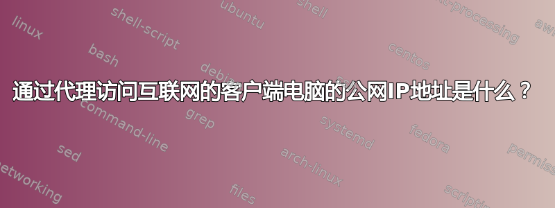 通过代理访问互联网的客户端电脑的公网IP地址是什么？