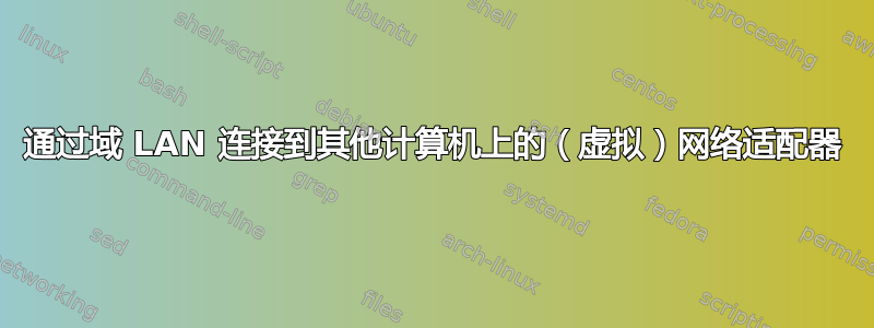 通过域 LAN 连接到其他计算机上的（虚拟）网络适配器