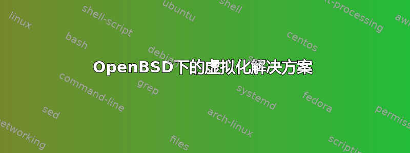 OpenBSD下的虚拟化解决方案