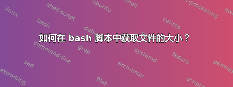 如何在 bash 脚本中获取文件的大小？