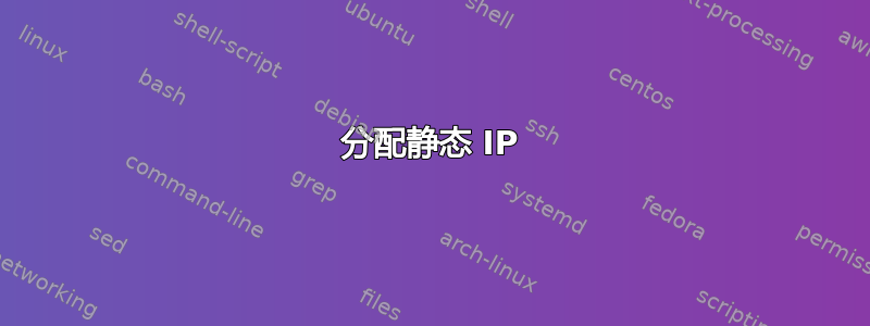 分配静态 IP