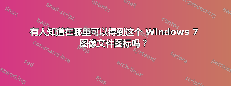 有人知道在哪里可以得到这个 Windows 7 图像文件图标吗？