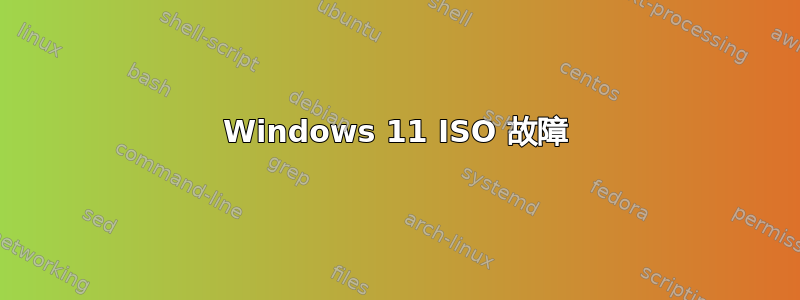 Windows 11 ISO 故障