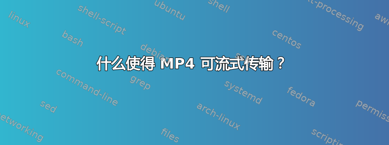 什么使得 MP4 可流式传输？