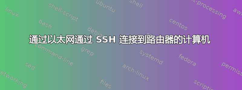 通过以太网通过 SSH 连接到路由器的计算机