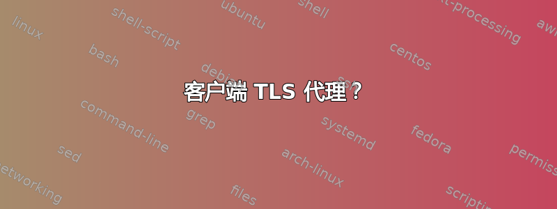 客户端 TLS 代理？