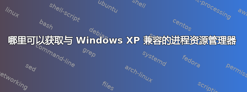 哪里可以获取与 Windows XP 兼容的进程资源管理器