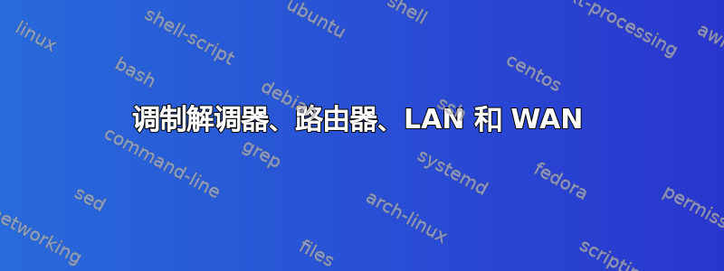 调制解调器、路由器、LAN 和 WAN