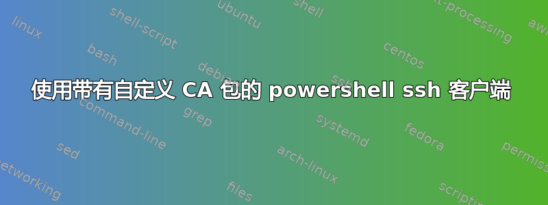 使用带有自定义 CA 包的 powershell ssh 客户端