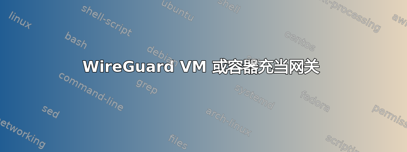 WireGuard VM 或容器充当网关