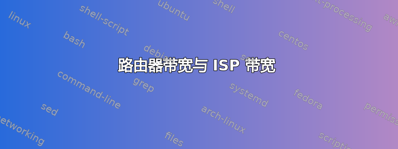 路由器带宽与 ISP 带宽