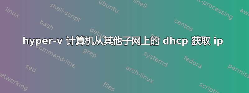 hyper-v 计算机从其他子网上的 dhcp 获取 ip