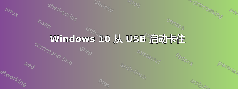 Windows 10 从 USB 启动卡住