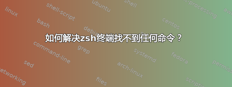 如何解决zsh终端找不到任何命令？