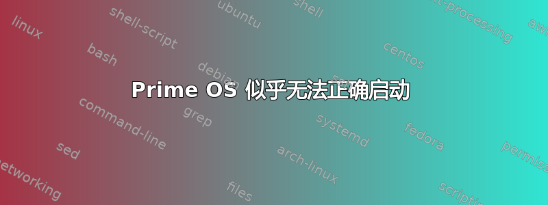 Prime OS 似乎无法正确启动