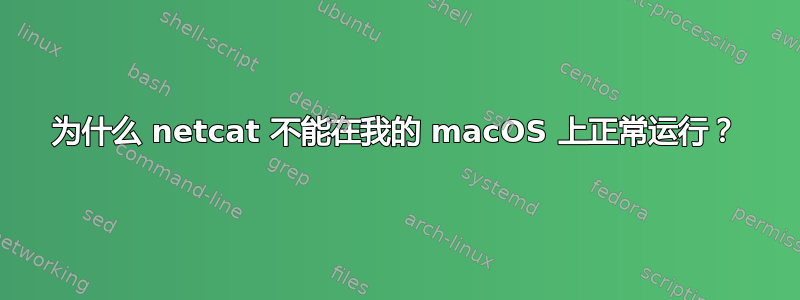 为什么 netcat 不能在我的 macOS 上正常运行？