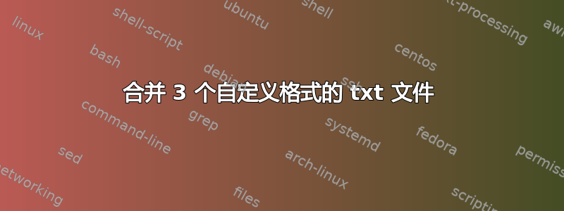 合并 3 个自定义格式的 txt 文件