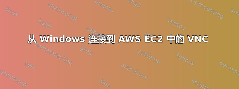 从 Windows 连接到 AWS EC2 中的 VNC