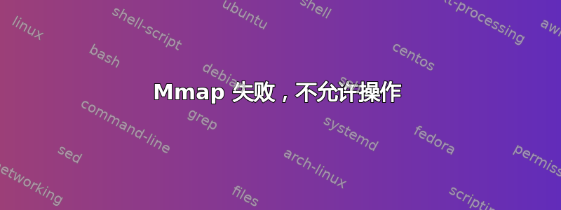 Mmap 失败，不允许操作