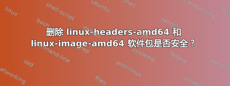 删除 linux-headers-amd64 和 linux-image-amd64 软件包是否安全？