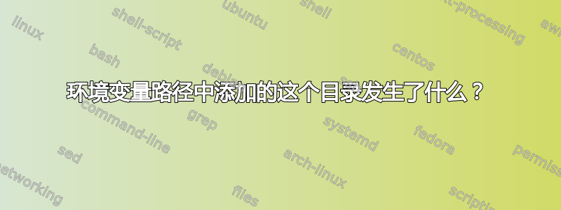 环境变量路径中添加的这个目录发生了什么？