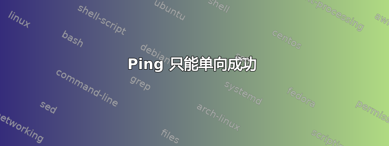 Ping 只能单向成功