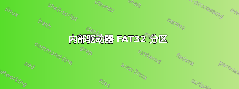 内部驱动器 FAT32 分区