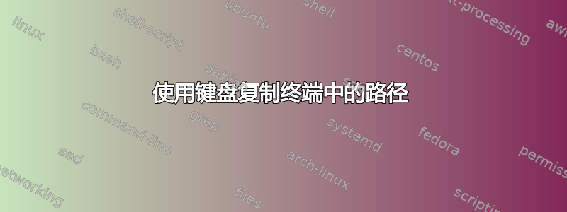 使用键盘复制终端中的路径