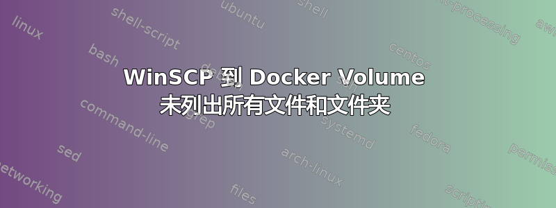 WinSCP 到 Docker Volume 未列出所有文件和文件夹