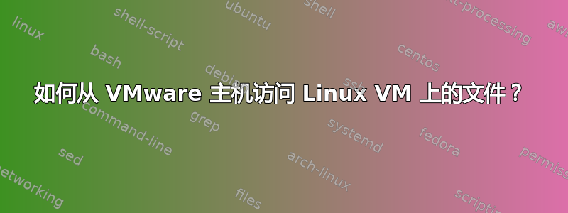 如何从 VMware 主机访问 Linux VM 上的文件？