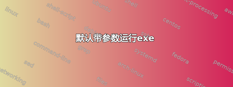 默认带参数运行exe