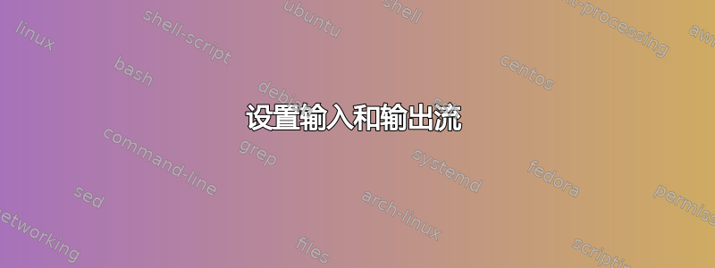 设置输入和输出流