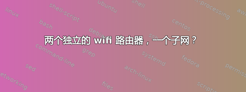 两个独立的 wifi 路由器，一个子网？