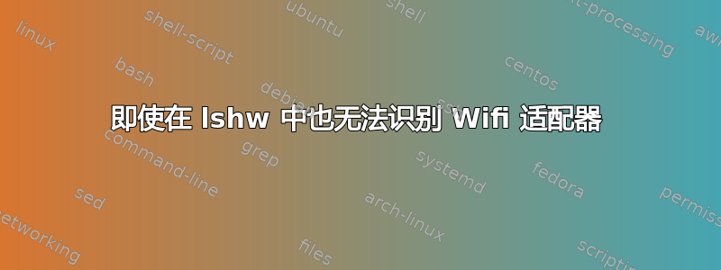 即使在 lshw 中也无法识别 Wifi 适配器