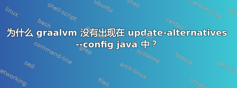 为什么 graalvm 没有出现在 update-alternatives --config java 中？