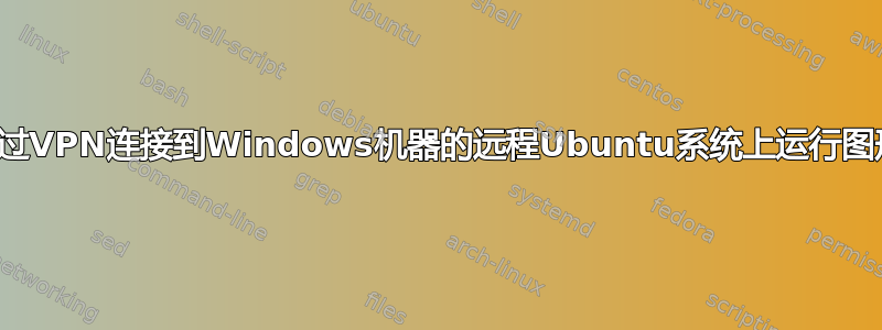 如何在通过VPN连接到Windows机器的远程Ubuntu系统上运行图形程序？