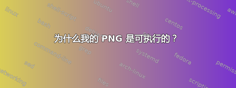 为什么我的 PNG 是可执行的？