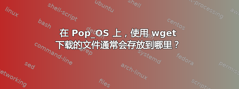 在 Pop_OS 上，使用 wget 下载的文件通常会存放到哪里？