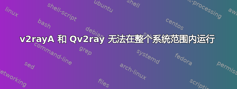 v2rayA 和 Qv2ray 无法在整个系统范围内运行