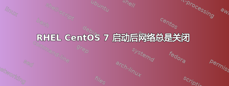 RHEL CentOS 7 启动后网络总是关闭