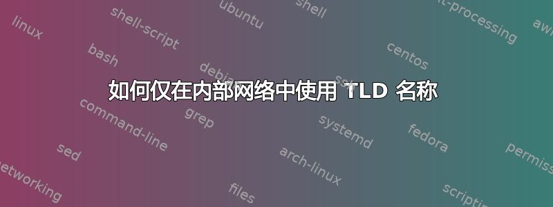 如何仅在内部网络中使用 TLD 名称