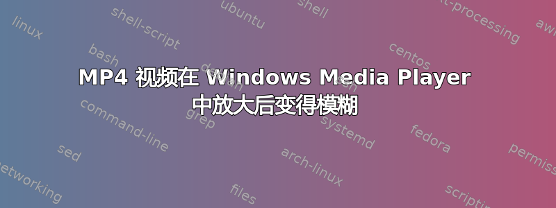 MP4 视频在 Windows Media Player 中放大后变得模糊