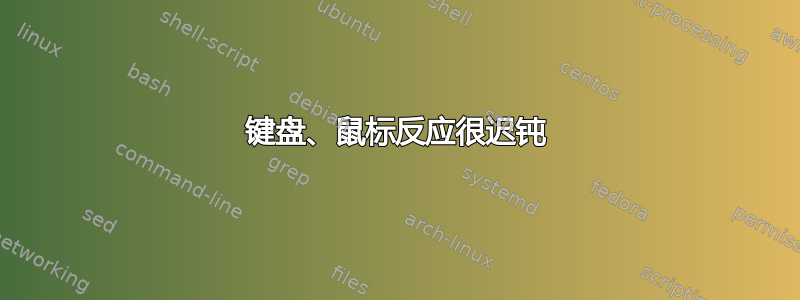 键盘、鼠标反应很迟钝