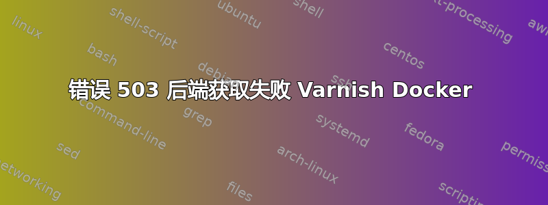 错误 503 后端获取失败 Varnish Docker