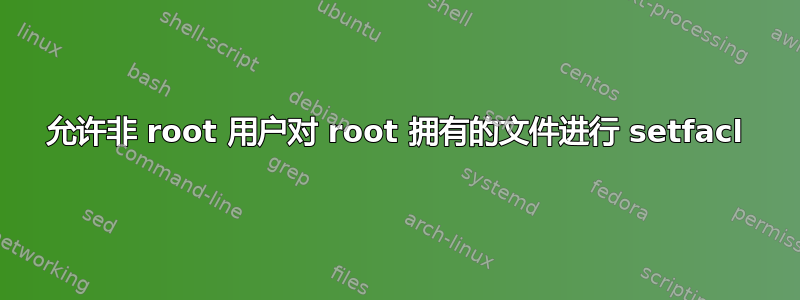 允许非 root 用户对 root 拥有的文件进行 setfacl