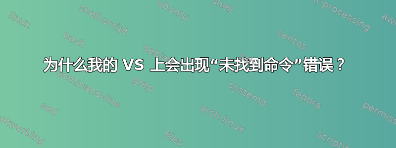 为什么我的 VS 上会出现“未找到命令”错误？