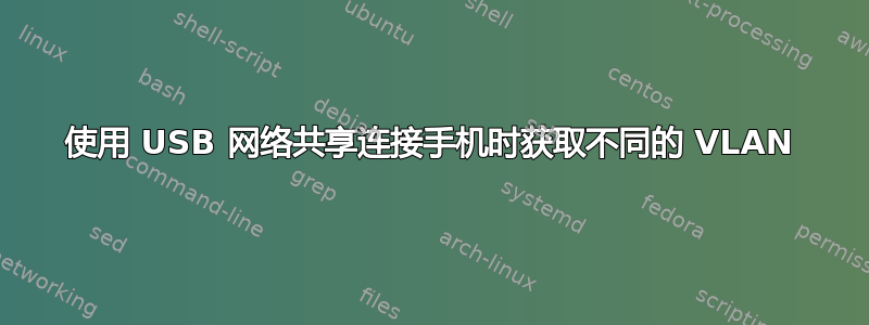 使用 USB 网络共享连接手机时获取不同的 VLAN